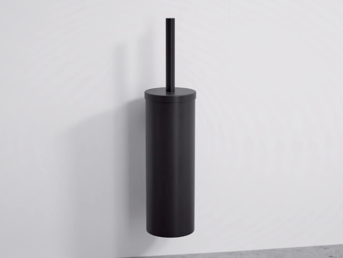 LUXE - Wall-mounted stainless steel toilet brush _ LUSSO