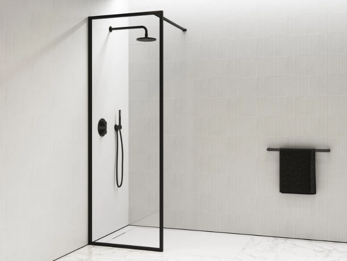 DESIGNO - KIT A - Glass Walk in shower with tray _ LUSSO