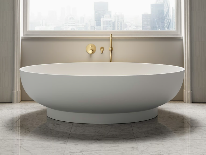 GRANDE - Freestanding round Resin Stone bathtub _ LUSSO