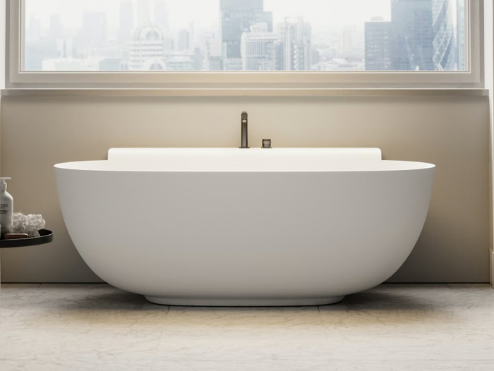 MARNI - Freestanding oval Resin Stone bathtub _ LUSSO