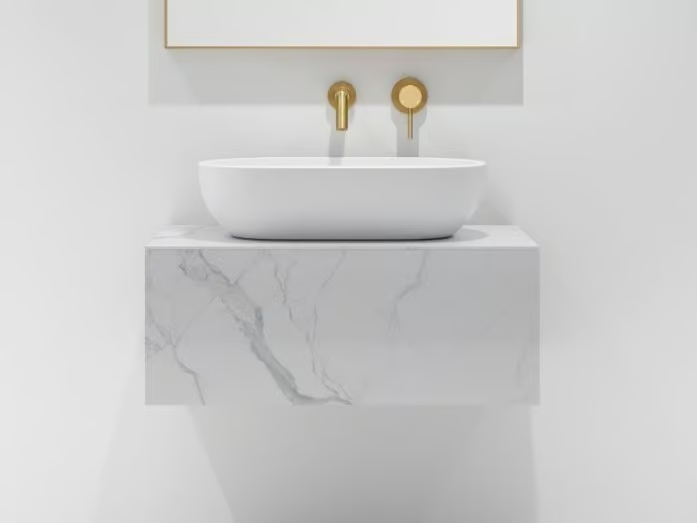 SALVATOR - Wall-mounted porcelain stoneware vanity unit with drawers _ LUSSO