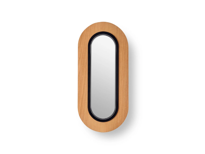 LENS - Wood veneer mirror with integrated lighting _ LZF