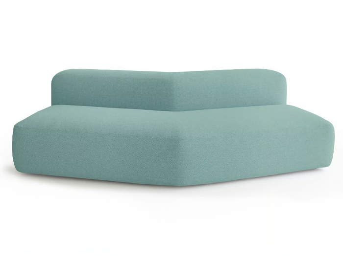 PLUS - Curved modular fabric sofa with removable cover _ Lapalma