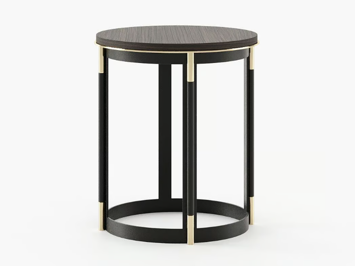 LYSSA - Round wooden high side table _ Laskasas