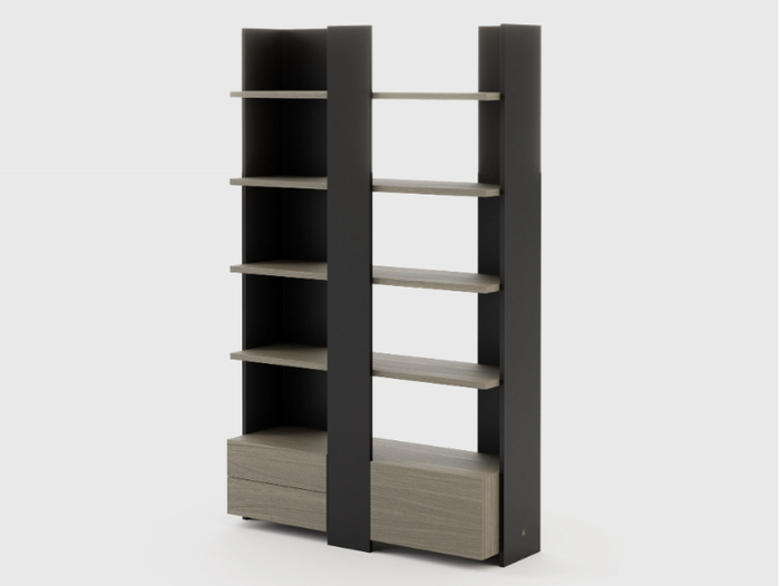 BIEL - Open freestanding oak bookcase _ Laskasas