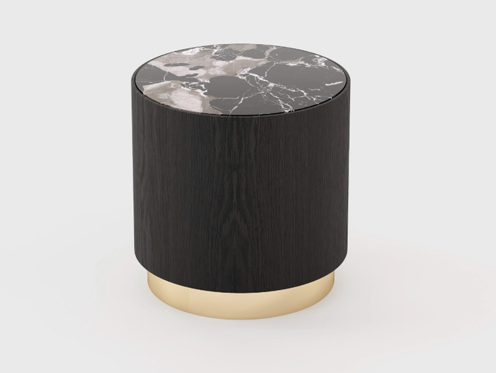 GOLD - Round ash coffee table _ Laskasas