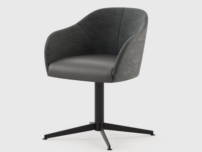 LILI - Swivel with 4-spoke base chair with armrests _ Laskasas