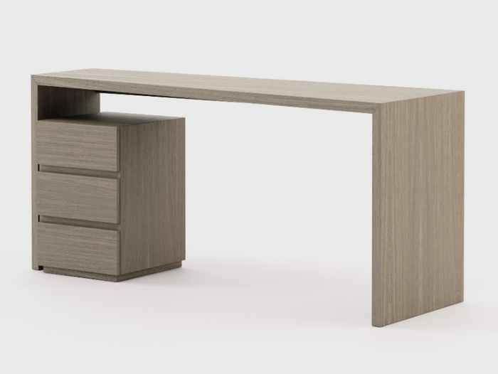 MIAMI - Rectangular oak writing desk with drawers _ Laskasas