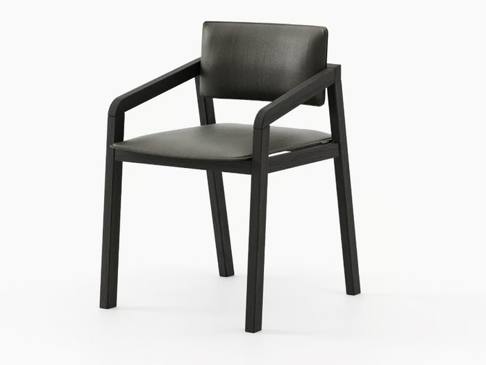 MULL - Wooden chair with integrated cushion _ Laskasas