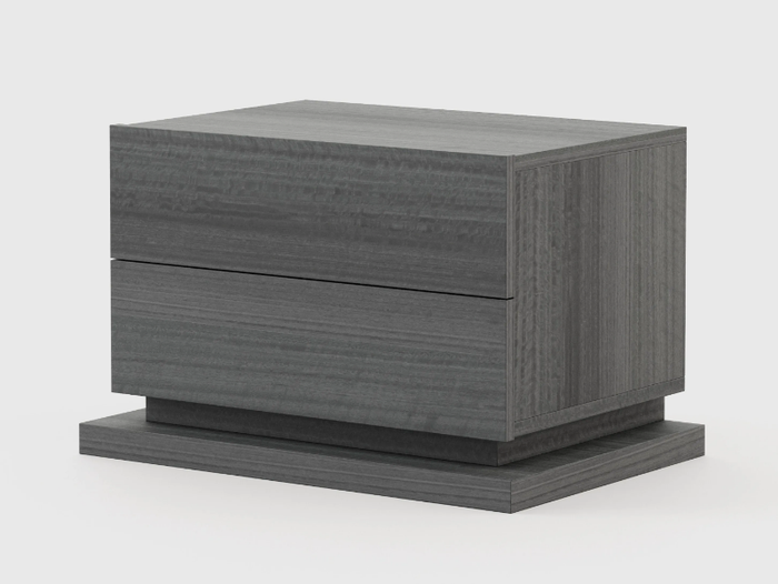 USO - Rectangular eucalyptus bedside table with drawers _ Laskasas