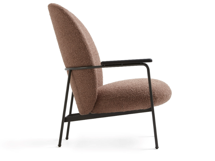 CLAIRE - Upholstered armchair with metal frame _ Lema