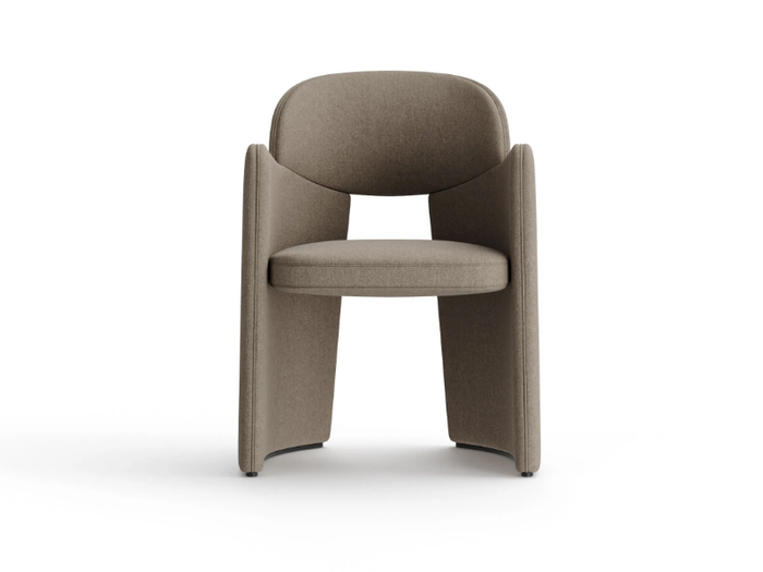 BLANCA - Dining armchair with deep seat in fabric, leather, or vegan leather _ Lema