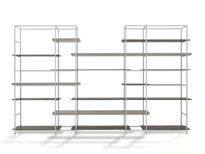 PLAIN - Sectional metal bookcase _ Lema