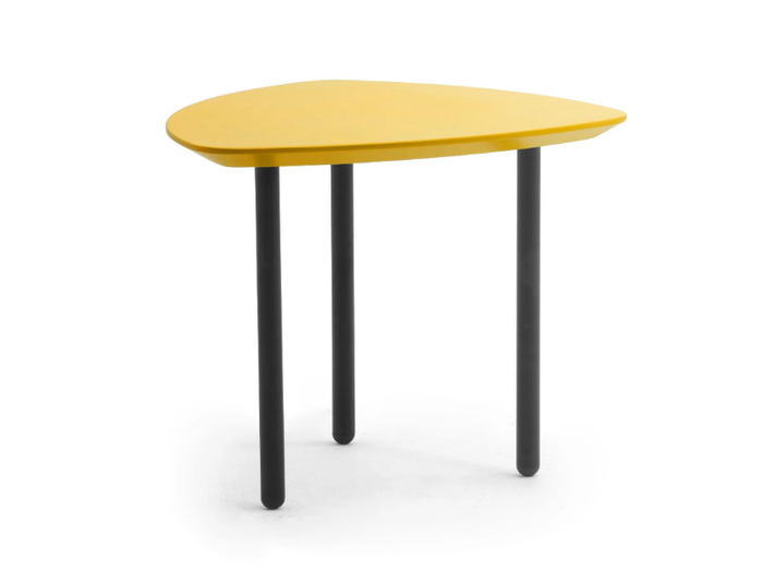 EOS - Lacquered triangular steel and MDF high side table _ Leyform