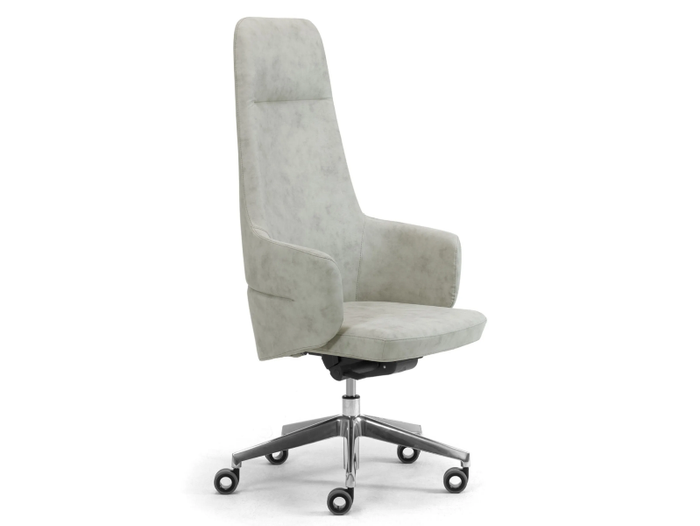 OPERA - Height-adjustable leather executive chair with armrests _ Leyform