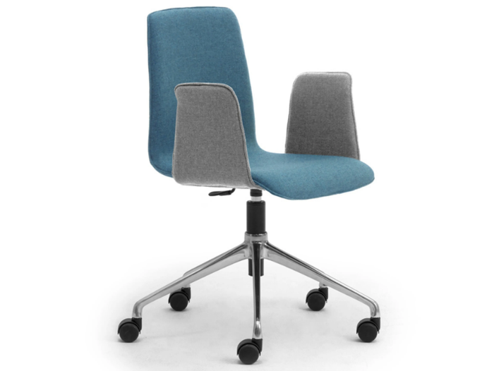 ZEROSEDICI - Trestle-based fabric office chair with armrests _ Leyform