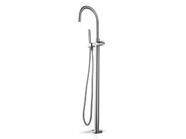 INSERT 071 - Floor standing stainless steel bathtub mixer with hand shower _ Linki