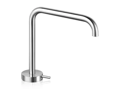 ROUND RND015 - Countertop hydroprogressive stainless steel washbasin mixer _ Linki