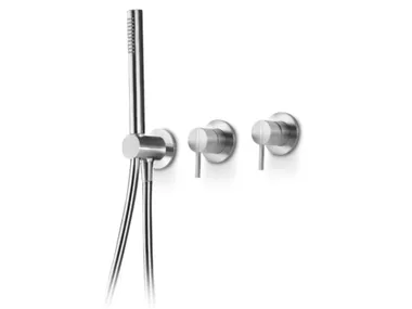 STYLO 225 - Stainless steel bathtub / shower tap set with shower hand _ Linki