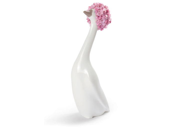 GOOSSIPING GOOSE PINK - Porcelain decorative object _ Lladró