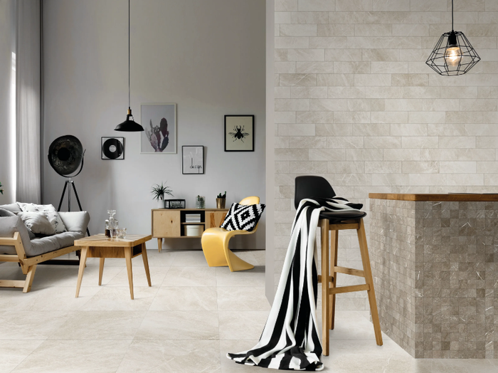 STAR WHITE - Porcelain stoneware wall/floor tiles with stone effect _ MARINER