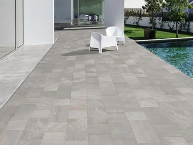 VIA VERDI GRIGIO - Porcelain stoneware outdoor floor tiles with stone effect _ MARINER