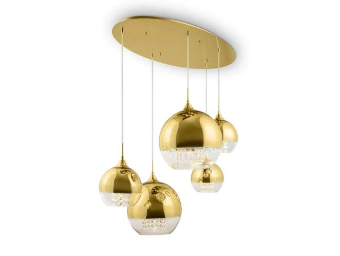 FERMI - Metal pendant lamp with crystals _ MAYTONI