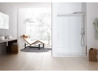 SOLODOCCIA SLIDING P1S - 2 places niche shower cabin with sliding door _ MEGIUS