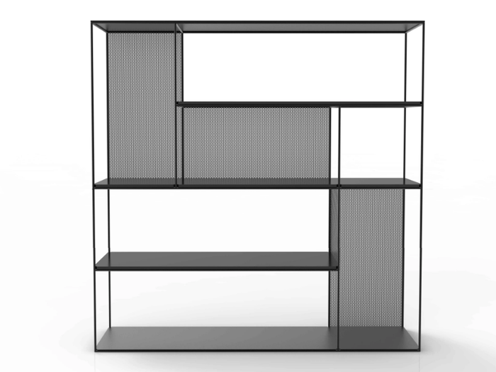 SARABI - Glass and steel bookcase _ MEMEDESIGN