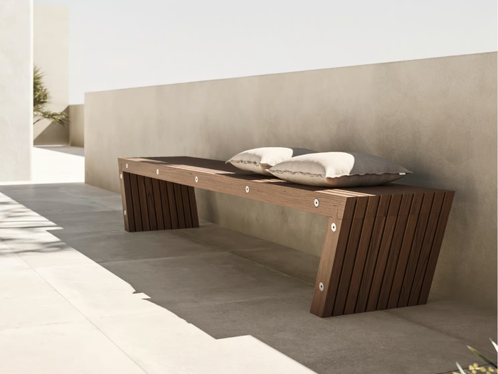 XY - Solid wood garden bench _ MODULNOVA