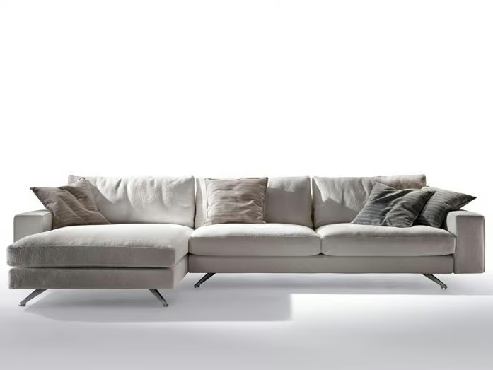 METROPOLI - Fabric sofa with chaise longue _ Marac