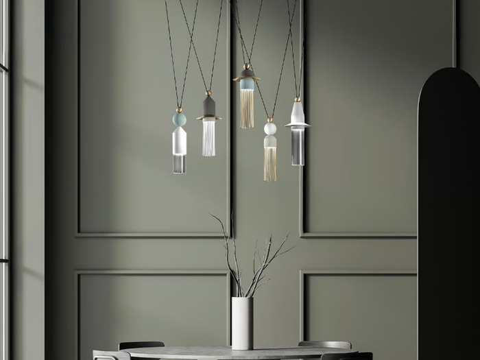 NAPPE C5 - LED painted metal pendant lamp _ Masiero