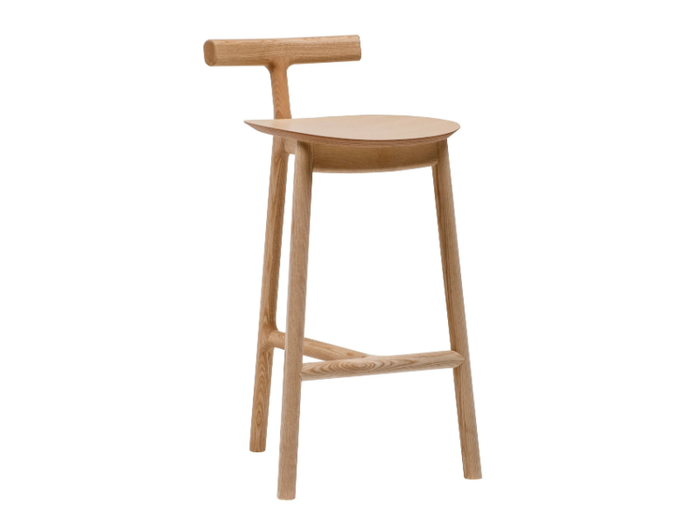 MC7 RADICE - High oak stool with back _ Mattiazzi