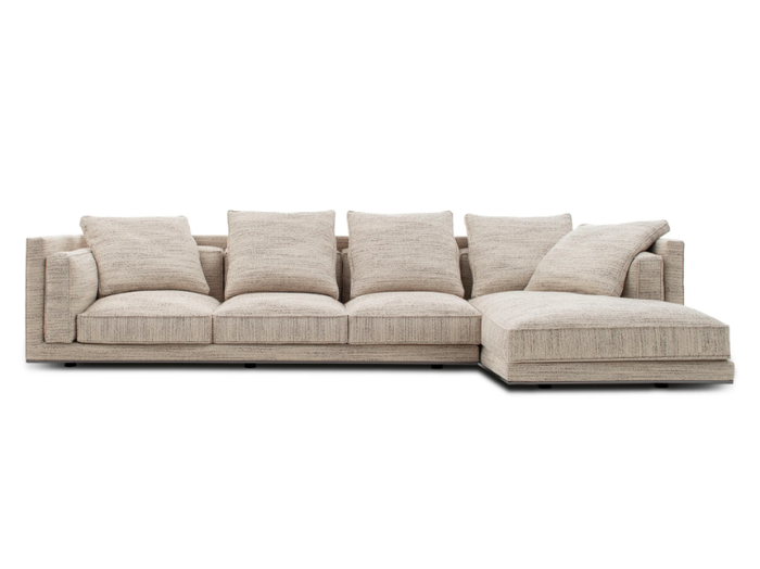 FLORIUS - Sectional fabric sofa with chaise longue _ Maxalto