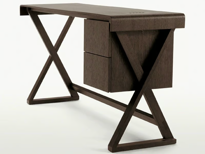 SIDUS - Solid wood writing desk with drawers _ Maxalto