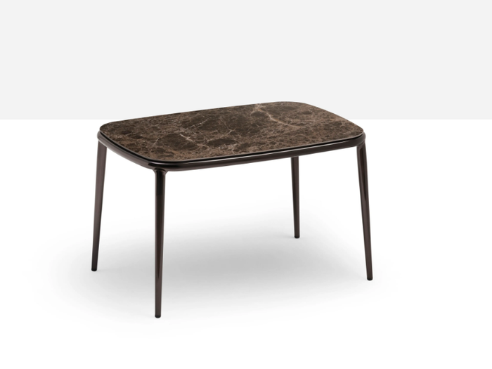 LEA CT - Rectangular coffee table in steel and ceramic top _ Midj