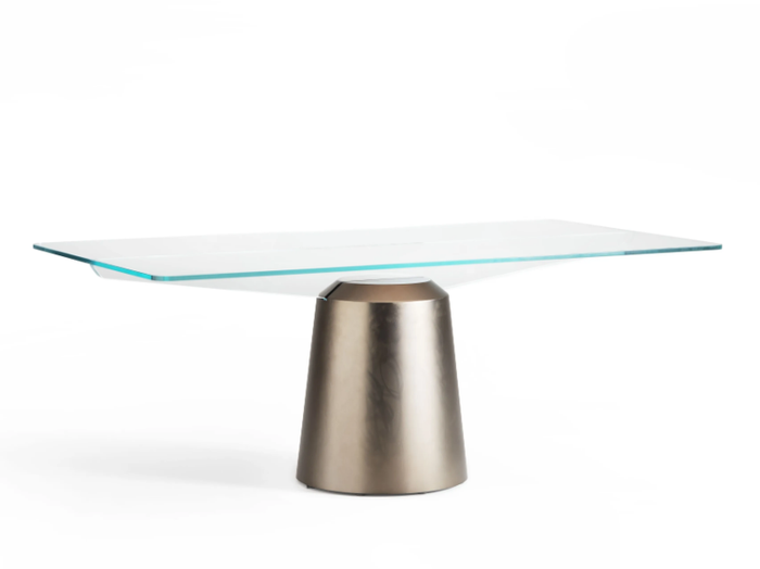 SPIKE - Rectangular glass table _ Midj