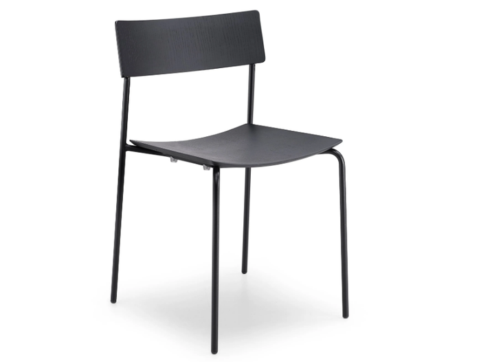 MITO S - Stackable chair in wood and steel structure _ Midj