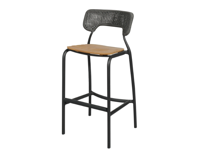 MINDO 102 - High aluminium garden stool with back _ Mindo