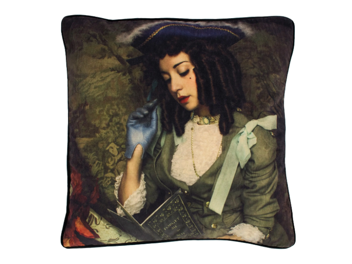 FORGET ME NOT - Square velvet cushion _ Mineheart