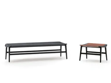 FYNN SADDLE HIDE - Tanned leather bench _ Minotti