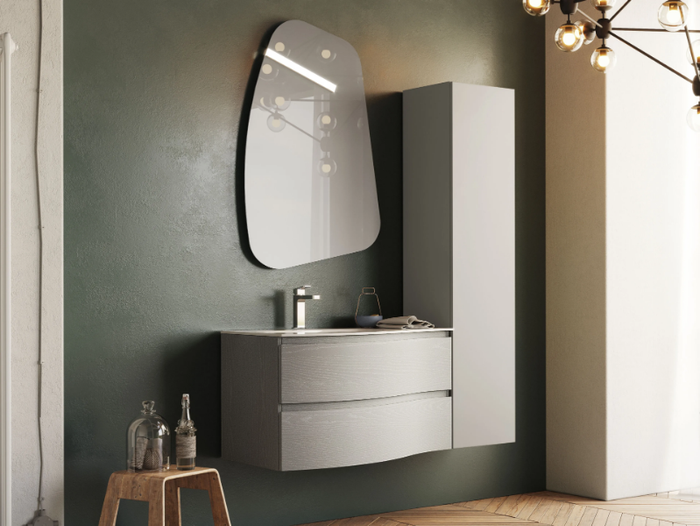 N31 - Wall-mounted ash vanity unit with drawers _ Mobiltesino