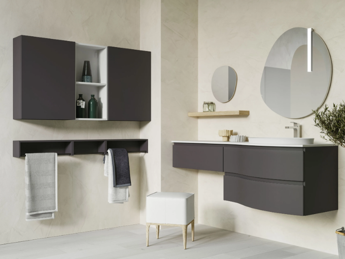 N45 - Wall-mounted vanity unit with drawers _ Mobiltesino