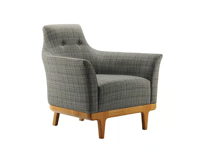 MODENA - Fabric armchair with armrests _ Morgan