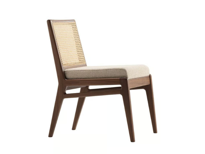 OSLO - Wooden chair with integrated cushion _ Morgan