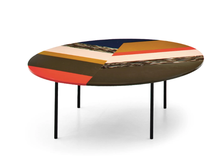 FISHBONE - Round methacrylate coffee table _ Moroso