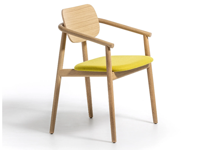 KLARA - Solid wood chair with integrated cushion _ Moroso