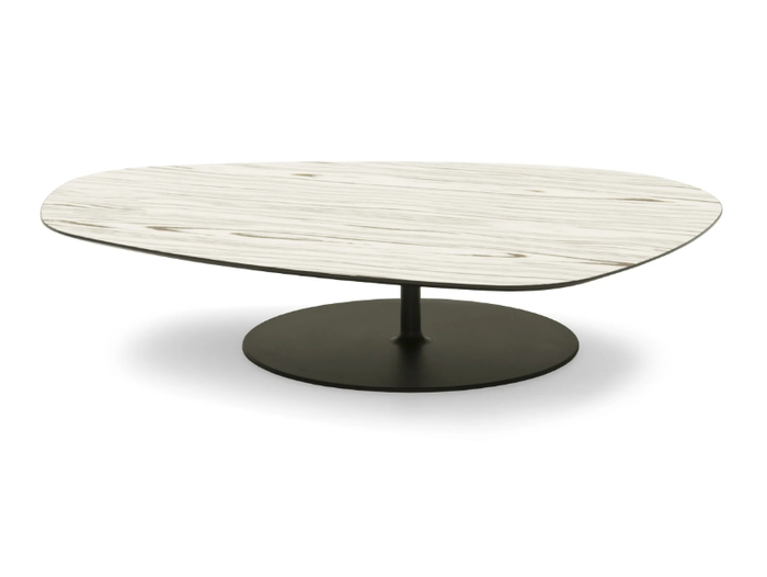 PHOENIX - Oval Laminam® or Alpi® coffee table with steel base _ Moroso