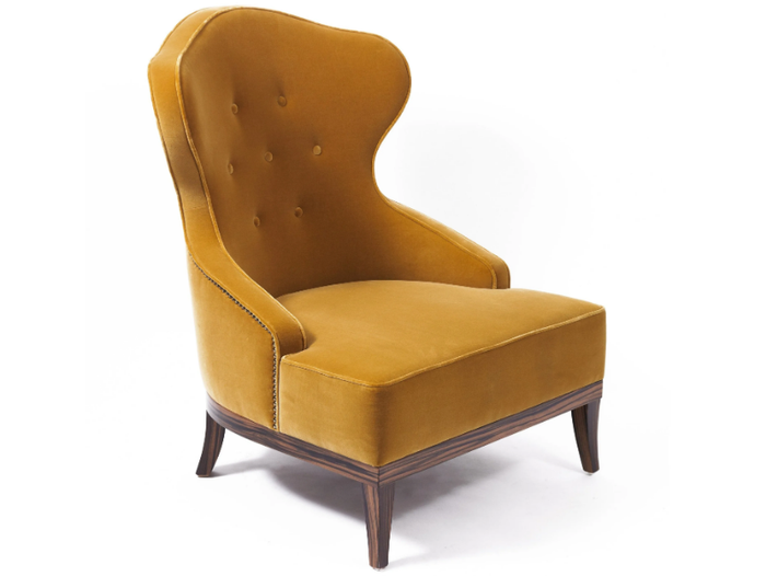 CANDY - Wing upholstered velvet armchair _ Munna