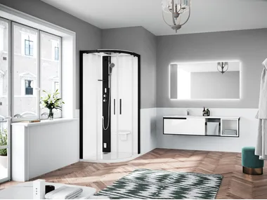 GLAX 1 2.0 R - Multifunction semicircular shower cabin _ NOVELLINI